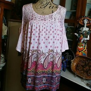 Cold Shoulder Top 2X by G Collection